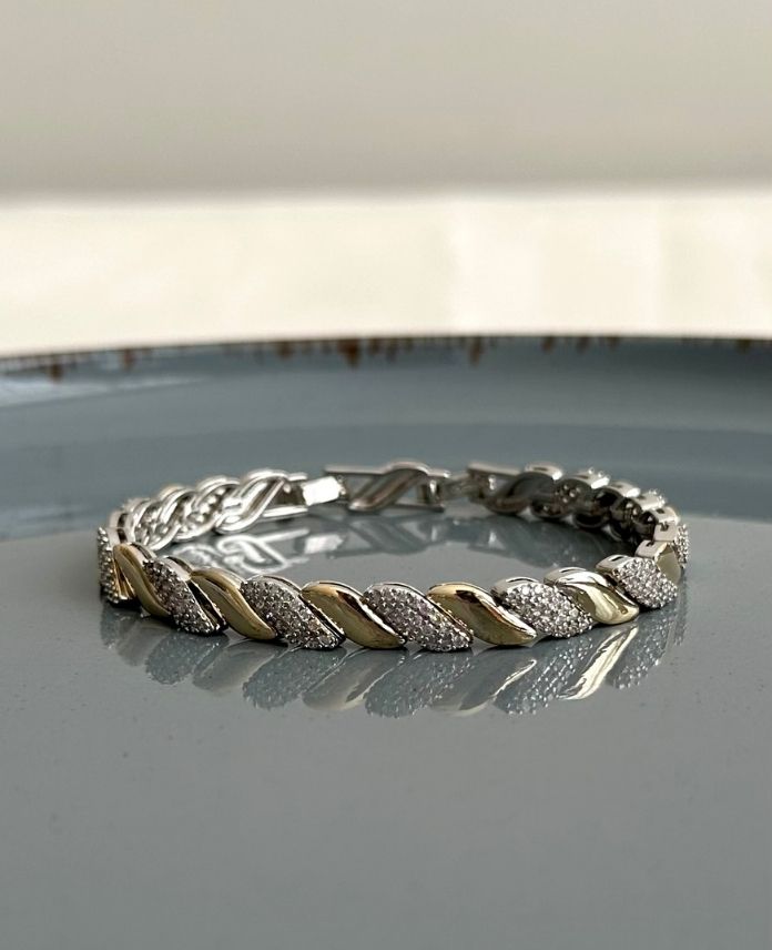 64.jpg VİP multi elips damla taşlı bileklik - Görsel 1