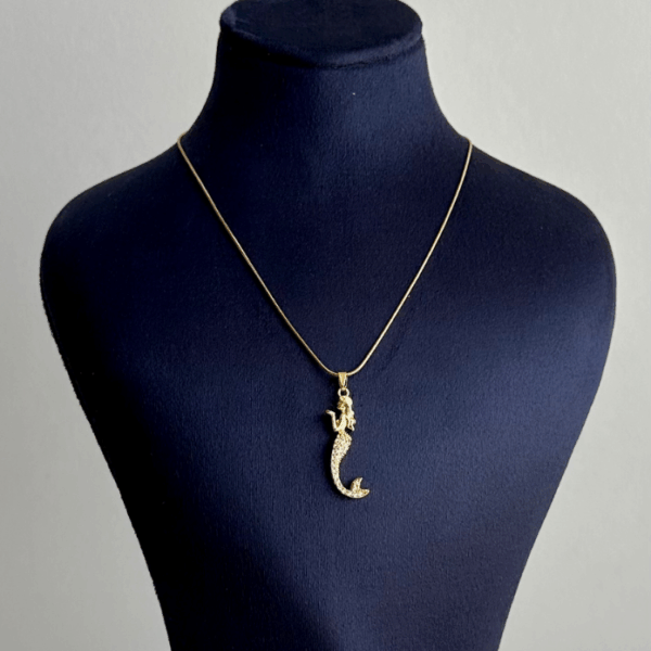 çelik gold deniz kızı 45cm kolye