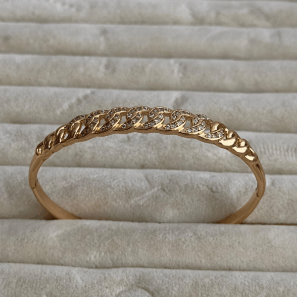 xuping rose zincir taşlı kelepçe