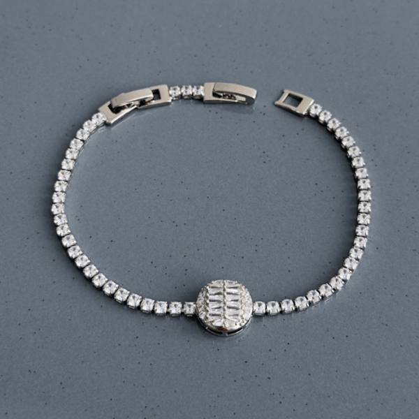 zirkon silver su yolu yuvarlak bileklik