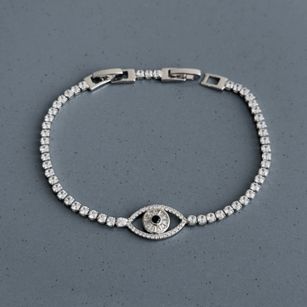 zirkon silver su yolu göz bileklik