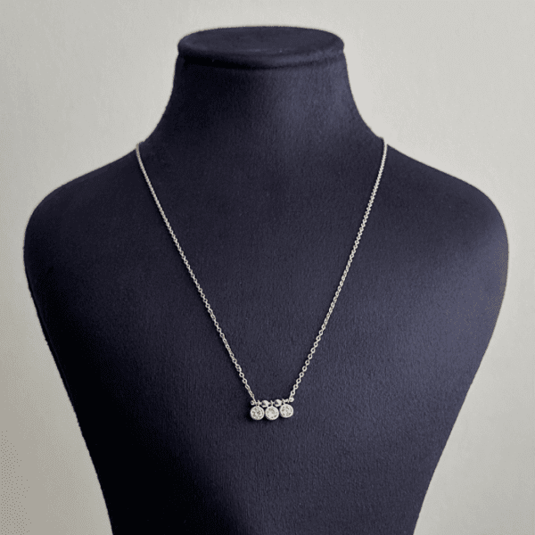 xuping gold üç taş 45cm kolye