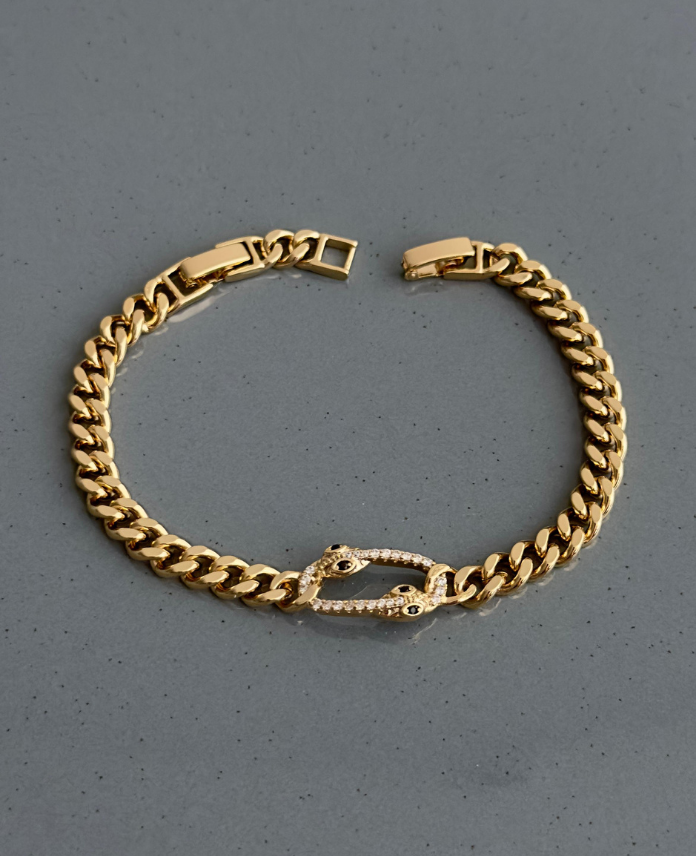 76-2.png xuping gold zincir elips yılan taşlı bileklik - Görsel 1