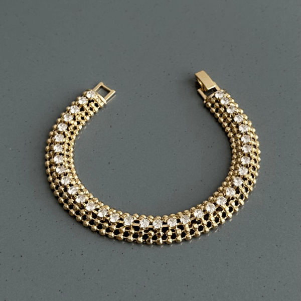 xuping gold hasır taşlı bombe bileklik