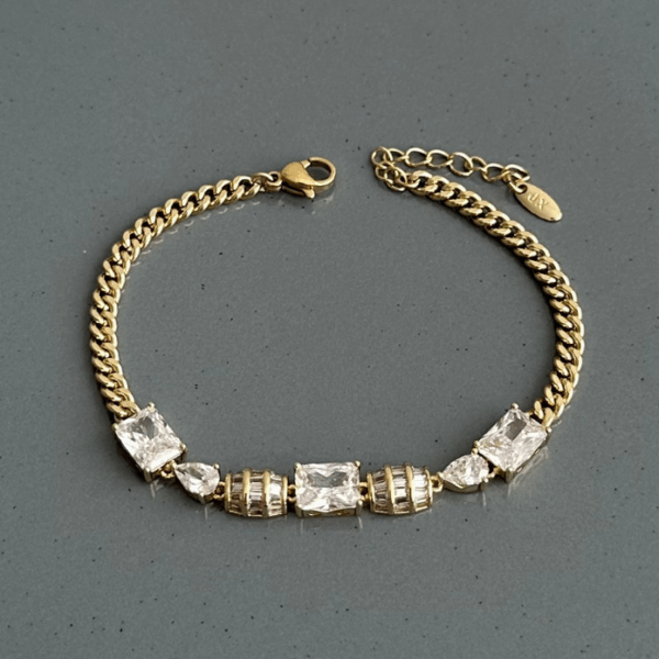 xuping gold bombe dikdörtgen taş bileklik