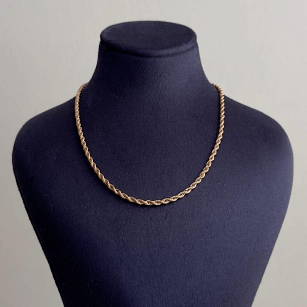 çelik rose burgu 2mm 45cm kolye