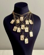 çelik gold tarot burç kolye