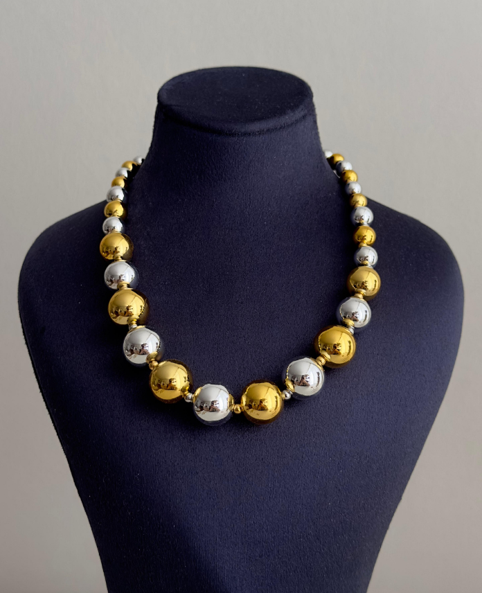 95.png çelik multi topçuklu 45cm kolye - Görsel 1