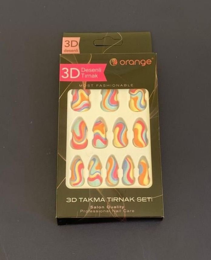 AK3BOYUTLUTAKMATIRNAKDESENLIRENKLI-1.jpg Aksesuar Tak - Çıkar Tırnak - Görsel 1