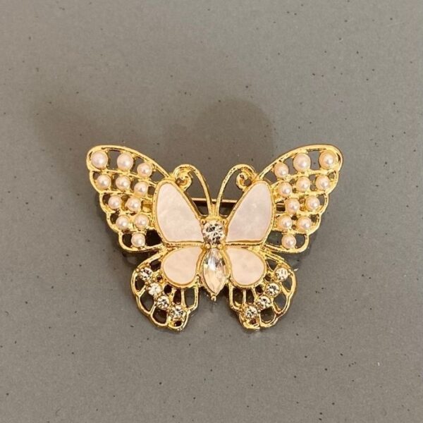 Pirinç Kelebek Broş