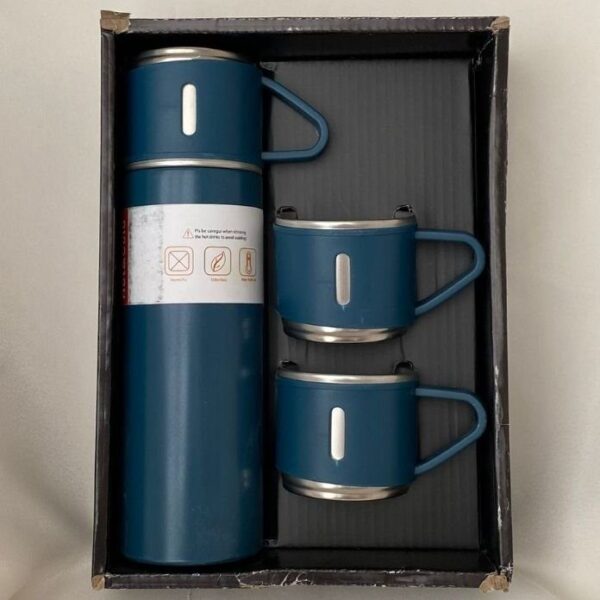 İsim Yazılabilir Termos Bardak Seti Lacivert