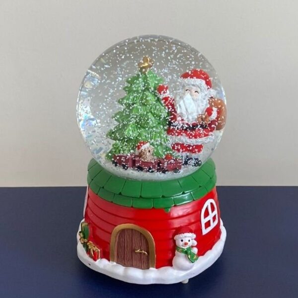 Yılbaşı Kar Küresi 17Cm Işıklı Müzikli
