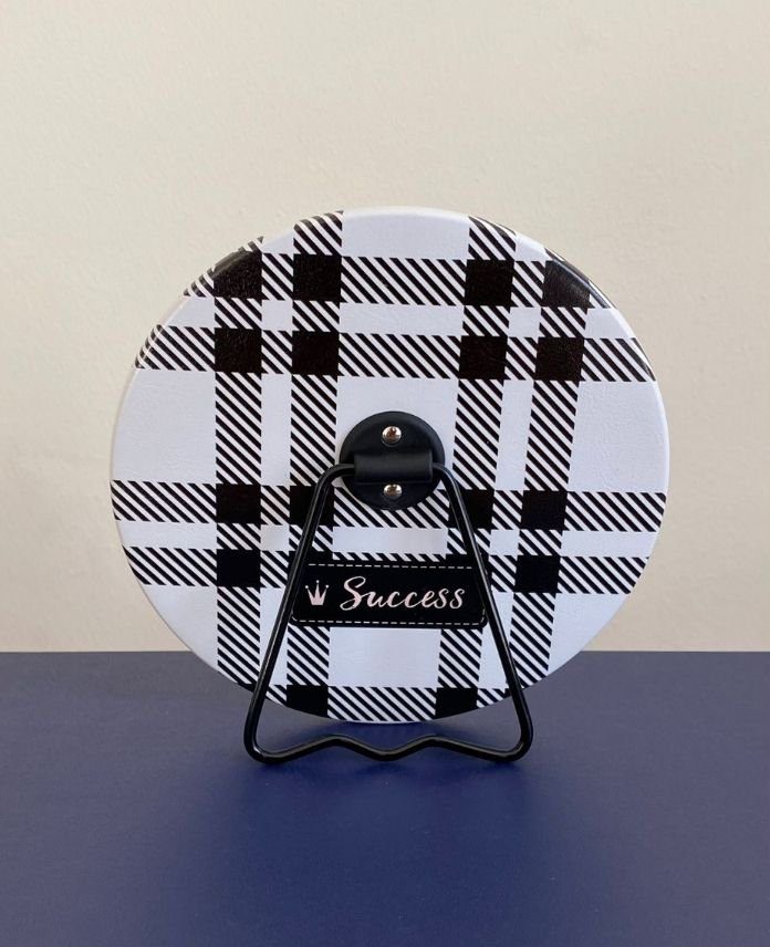 AKMASAAYNASIYUVARLAKEKOSESUCCESS-1-1.jpg Masa Aynası Yuvarlak Ekose Success Çap 16cm - Görsel 1