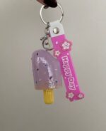Aksesuar Mor Dondurma  Işıklı Anahtarlık