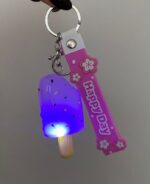 Aksesuar Mor Dondurma  Işıklı Anahtarlık - Görsel 2