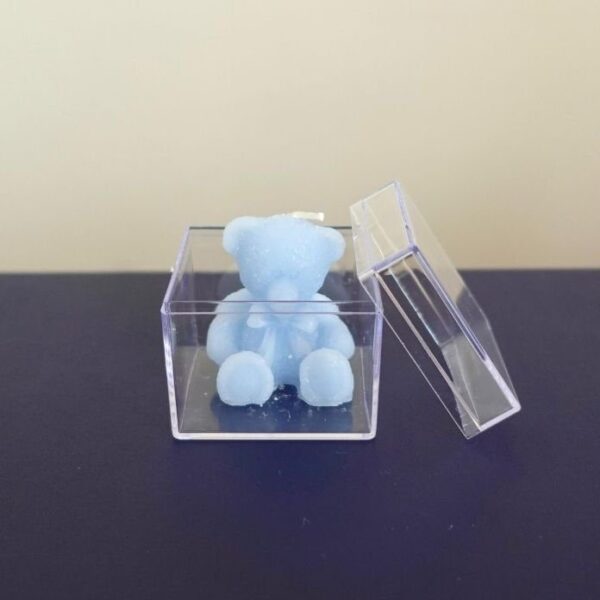 Ayıcık Kutulu Mavi Mum