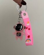 Aksesuar Pembe Astronot  Işıklı Anahtarlık