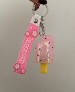 Aksesuar Pembe Dondurma  Işıklı Anahtarlık