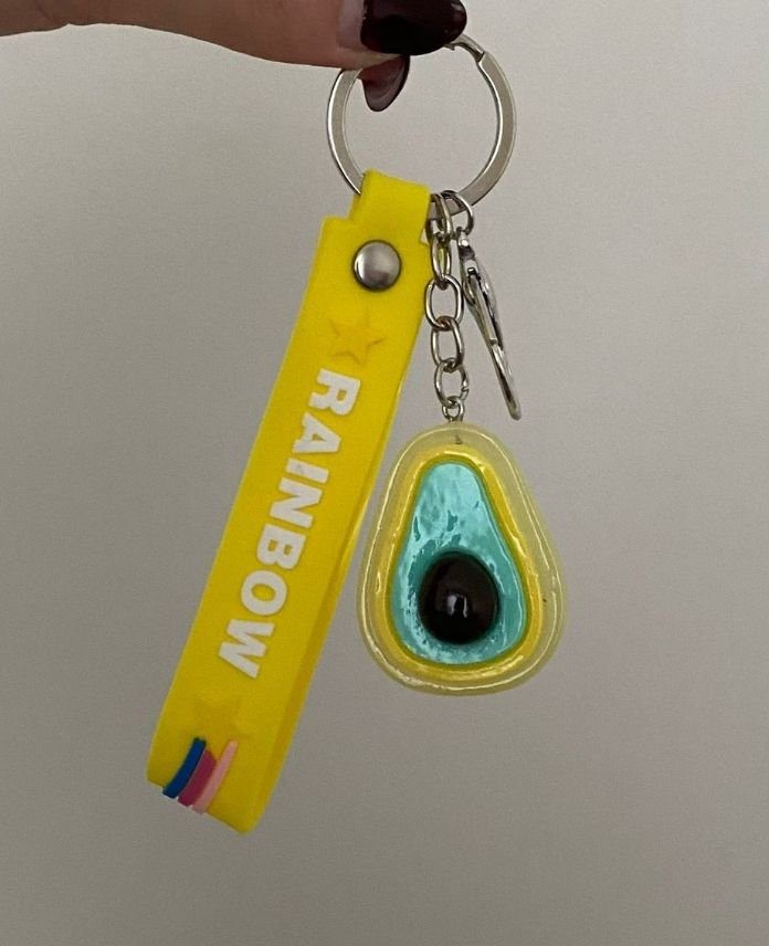 AKSARIAVOKADOISIKLIANAHTARLIK-1.jpg Aksesuar Sarı Avokado Işıklı Anahtarlık - Görsel 1