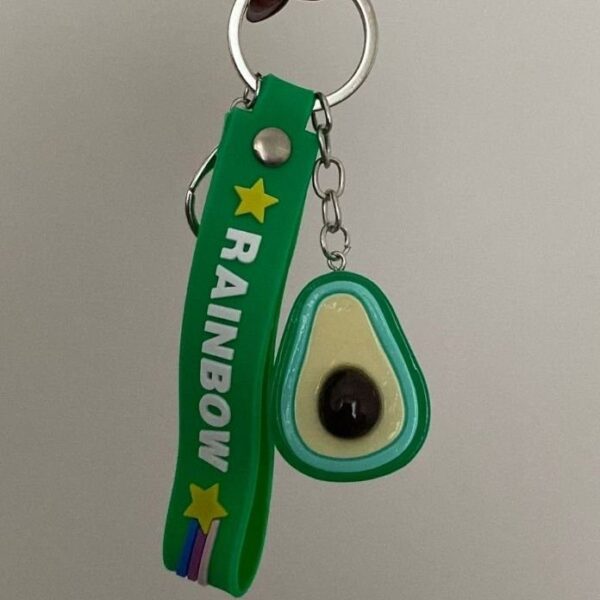 Aksesuar Yeşil Avokado  Işıklı Anahtarlık