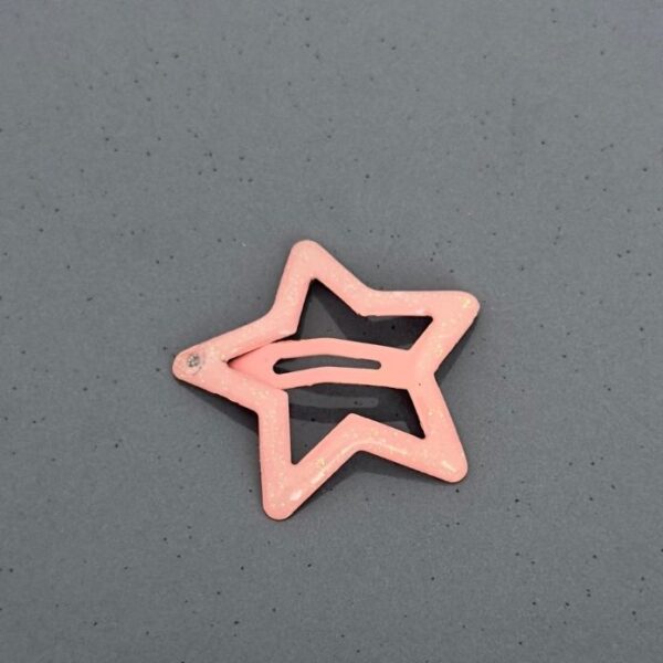 Akseusar Yıldız Simli Açık Pembe Toka