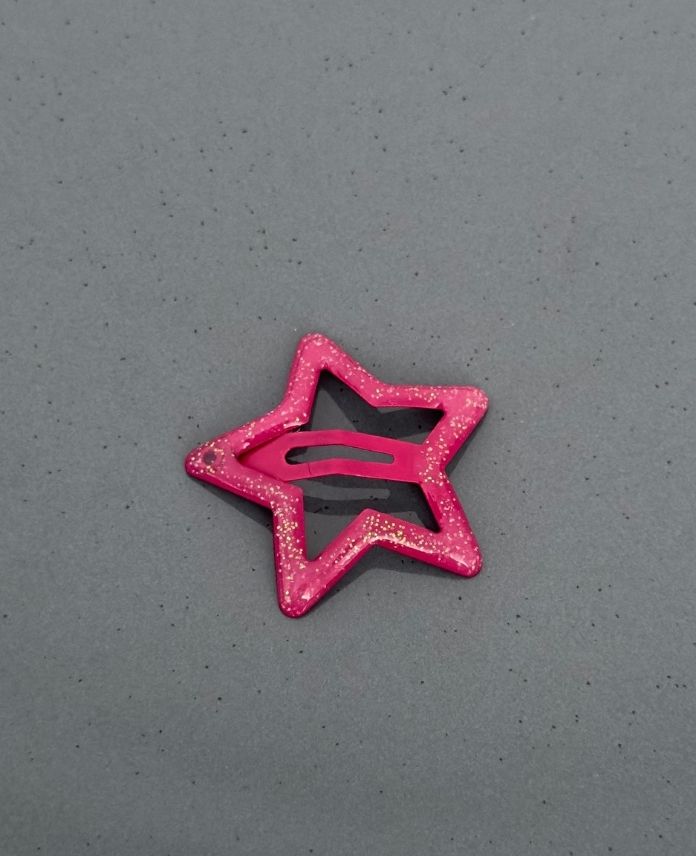 AKYILDIZCITTOKASIMLIKOYUPEMBE-1.jpg Akseusar Yıldız Simli Koyu Pembe Toka - Görsel 1