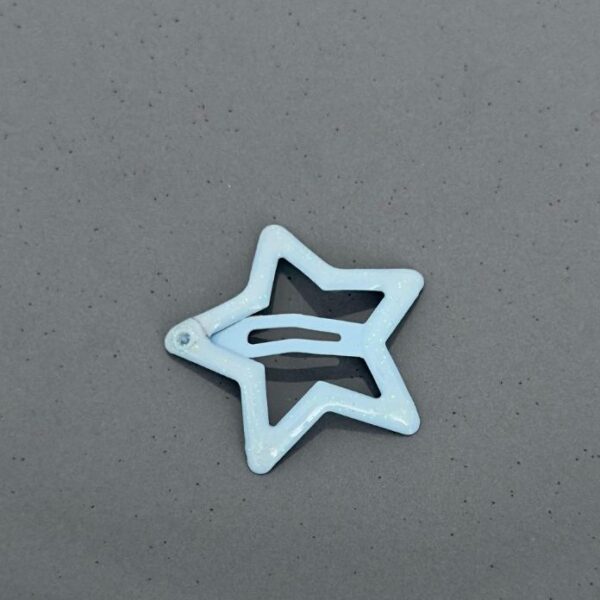 Akseusar Yıldız Simli Mavi Toka