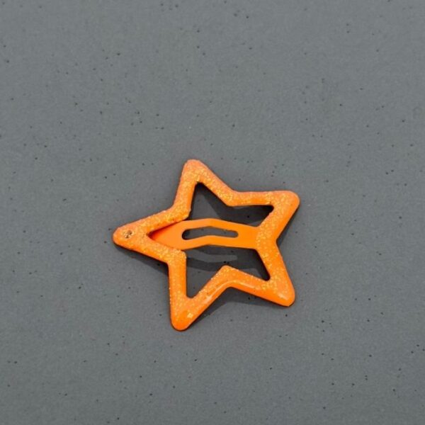 Akseusar Yıldız Simli Turuncu Toka