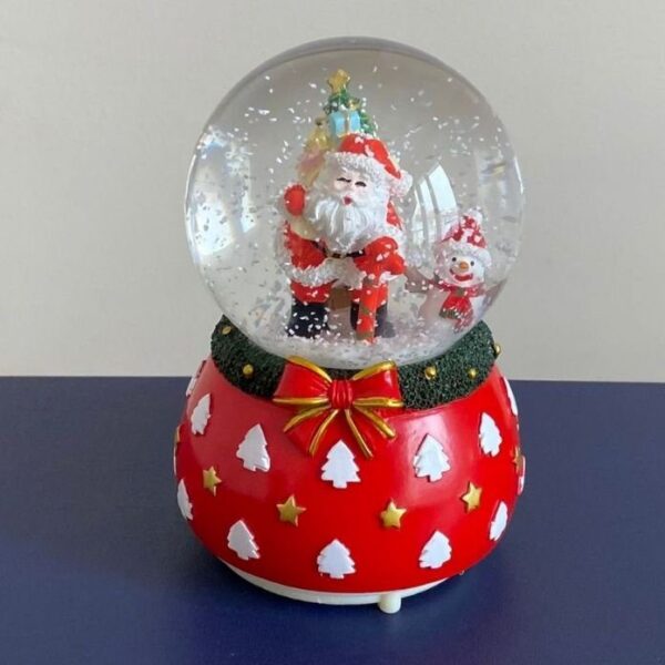 Yılbaşı Kar Küresi 17Cm Işıklı Müzikli