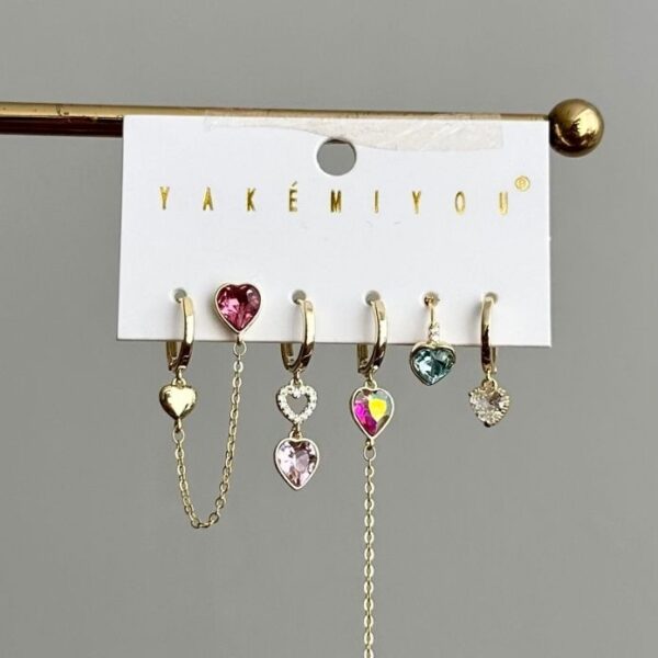 vip yakemıyou silver altılı küpe