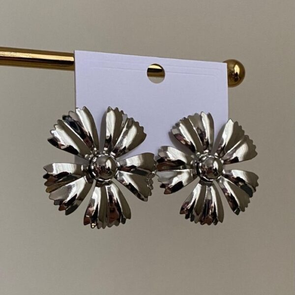 Bijüteri Büyük Çiçek Küpe