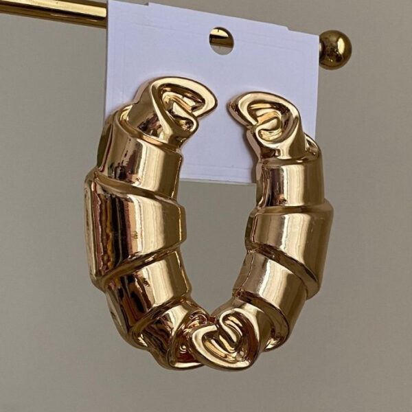 Bijüteri Kruvasan Büyük Küpe