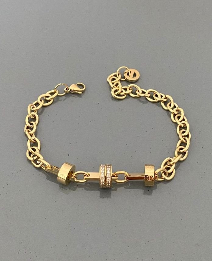 CBI3LUTASLISILINDIRZINCIRG-1.jpg Çelik Üçlü Taşlı Silindir Zincir Bileklik - Görsel 1