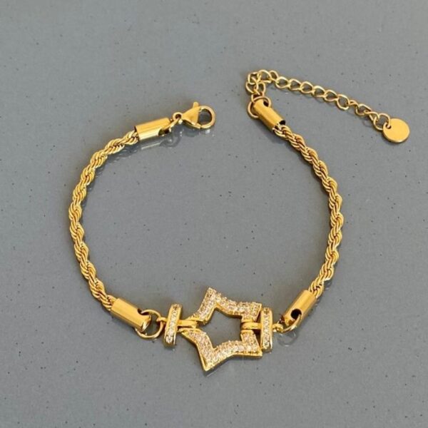 Çelik Burgu Ortası Yıldız Bileklik