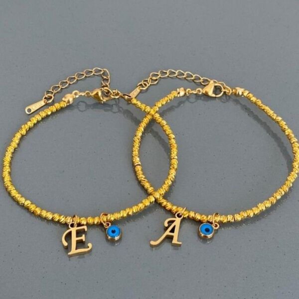 Çelik Full Dorika Nazarlık Harf Bileklik