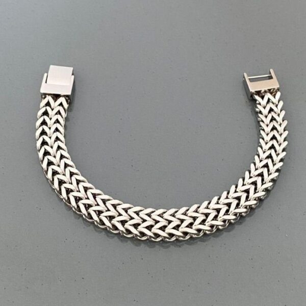 Çelik Düz Hasır Uzatmasız Silver Bileklik