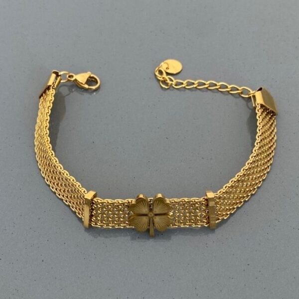 Çelik Hasır Yoncalı Bileklik