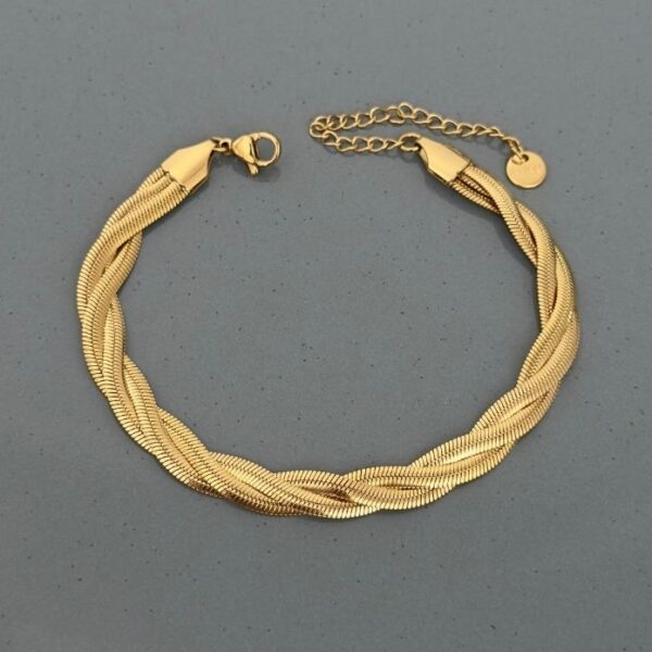 Çelik İkili İtalyan Örgü Halhal