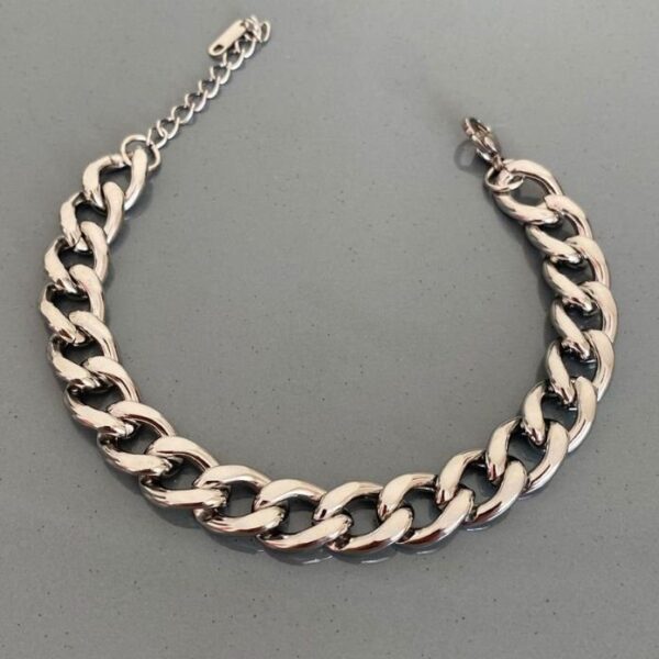 Çelik Lüks Zincir Aralıklı Bileklik