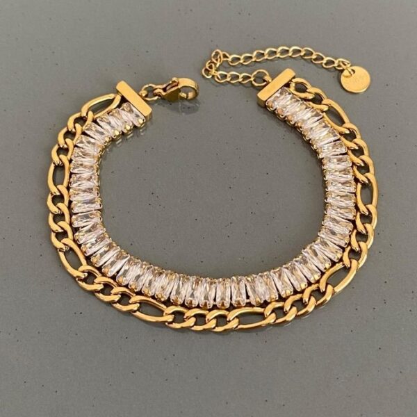 Çelik 2Li Zincir Baget Bileklik