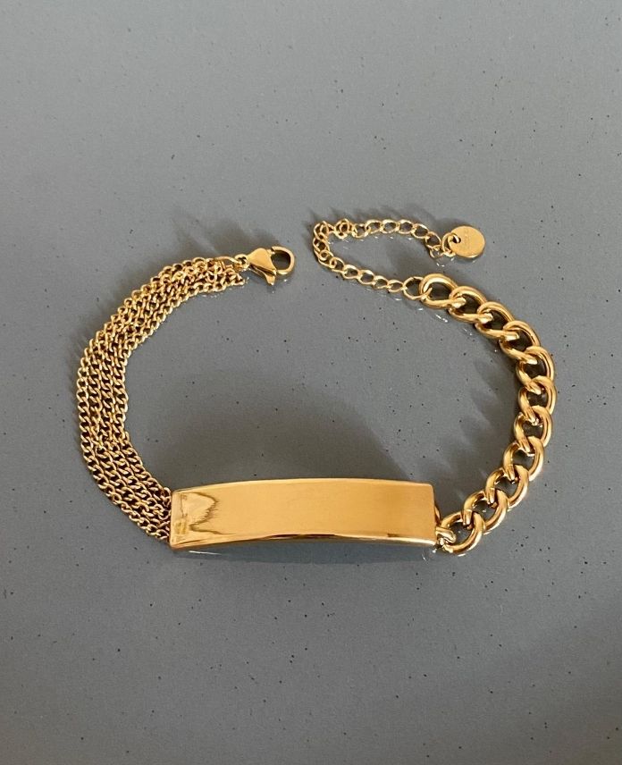 CBIPLAKAIKIUCUFARKLIG-1.jpg Çelik Plaka İki Ucu Farklı Bileklik - Görsel 1