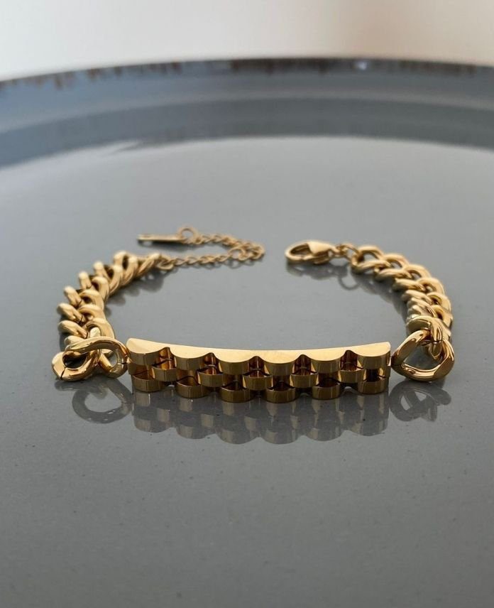 CBIRLXINCEZINCIRG-1.jpg Çelik Rlx İnce Zincir Bileklik - Görsel 1