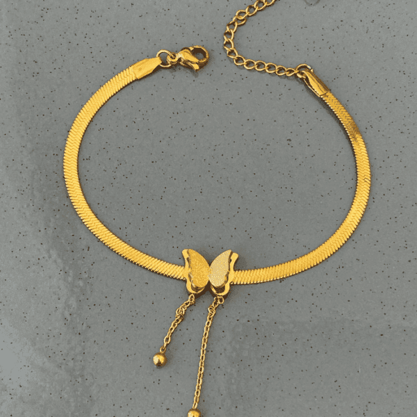 Çelik İtalyan Kelebekli Bileklik