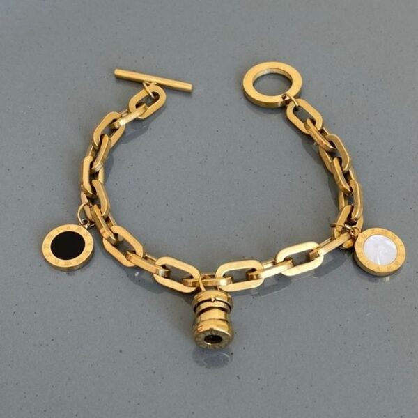 Çelik Yuvarlak Romen Rakam Bileklik