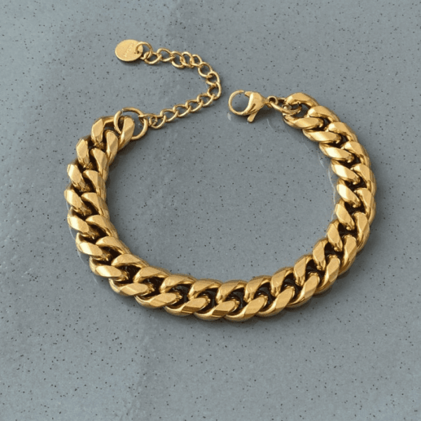 Çelik Kalın Zincir Model Bileklik