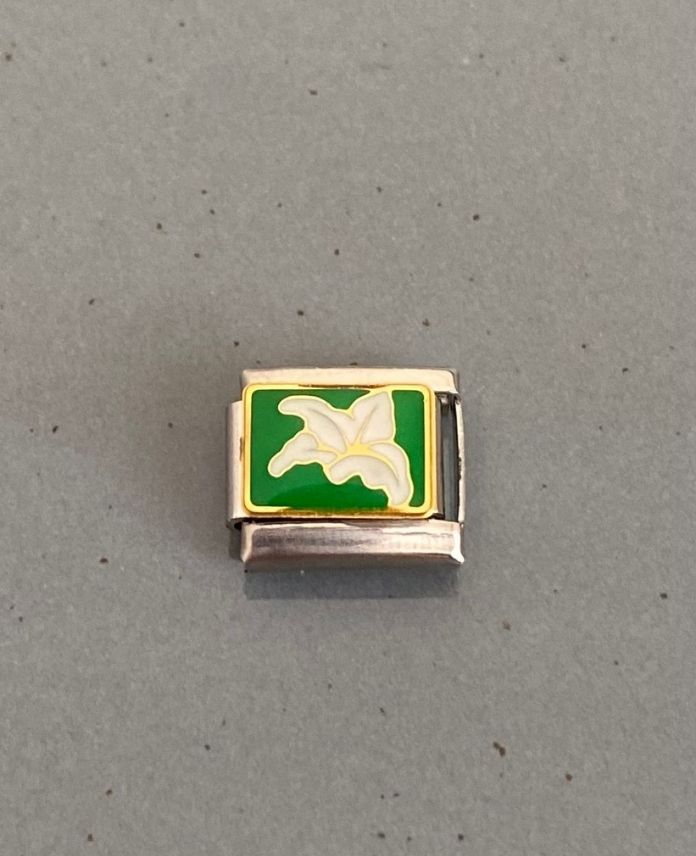 CCHITALYANYESILBEYAZCICEKS-1.jpg Çelik İtalyan Charm - Görsel 1