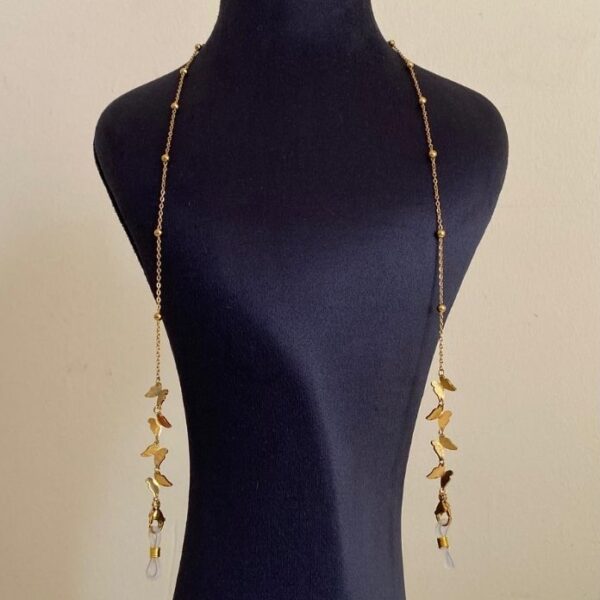 Çelik Çok Kelebekli Gözlük Zinciri