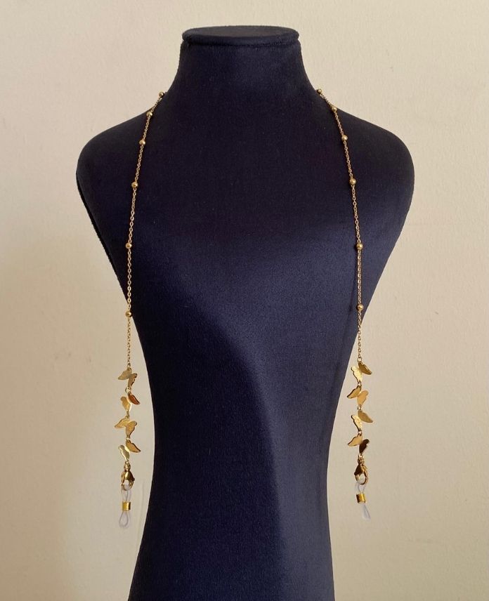 CGZCOKKELEBEKLIG-1.jpg Çelik Çok Kelebekli Gözlük Zinciri - Görsel 1