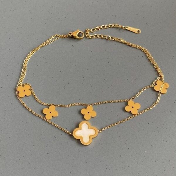 Çelik 2 Li Yonca Beyaz Halhal