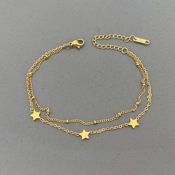 Çelik 2 Zincir Yıldız Dorika Halhal